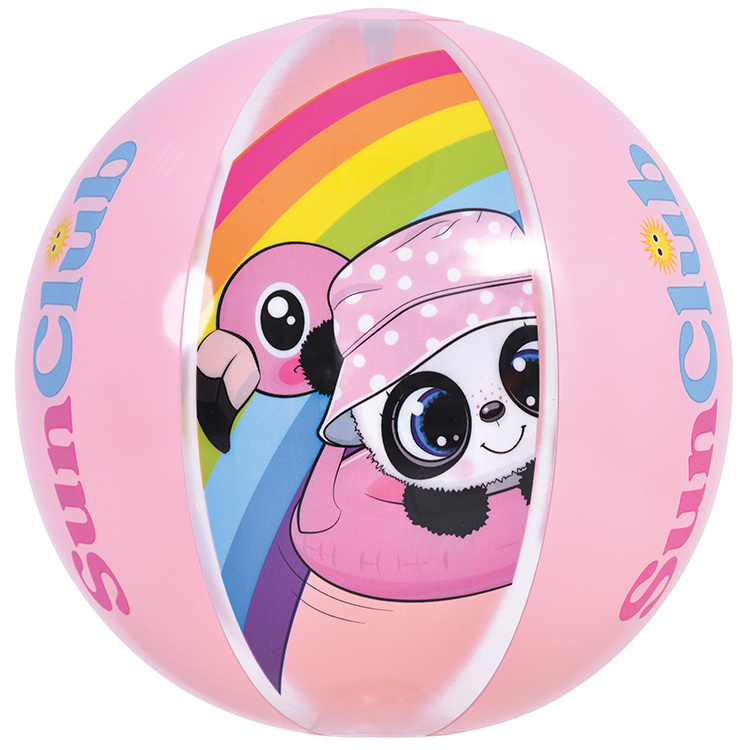 40cm Pink and Green Panda Inflatable PVC Beach Balls for Kids