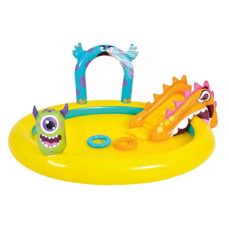 Outdoor Play Center Plascti Kids Inflatable Swimming Pool With Slide