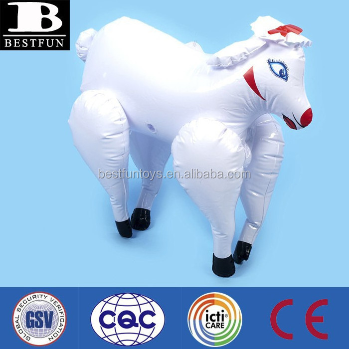 durable PVC inflatable blow up sheep portable party love sheep soft sheep toy for kids