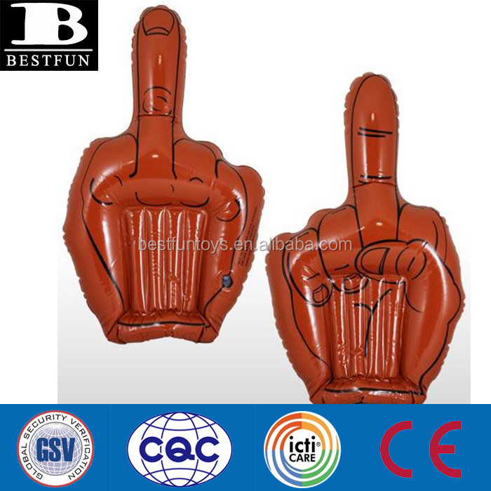 FUNNYJUMBO Inflatable Middle Finger Hands giant inflatable hands plastic inflatable hulk hands toys