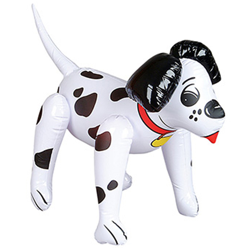 eco-friendly plastic happy little dalmatian dog lovely inflatable dalmatian dog toys for kids birthday party