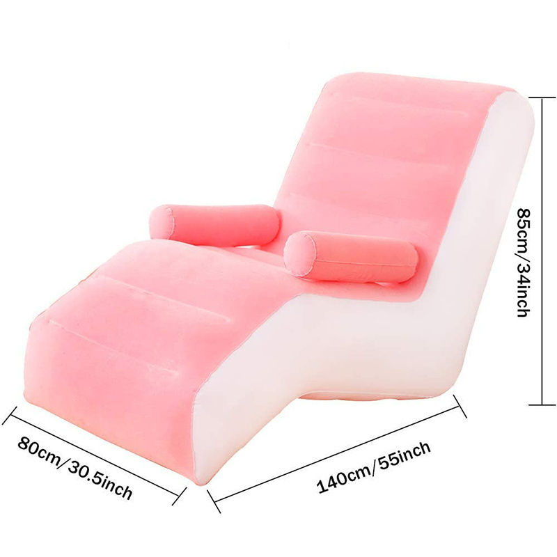 Inflatable Chaise Lounges Folding Lazy Floor Chair Sofa Lounger Bed with Armrests Multi-purpose floor sofa