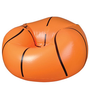 factory customized durable PVC inflatable basketball armchairs bean bag chairs PVC sports chair lazy sofa furniture