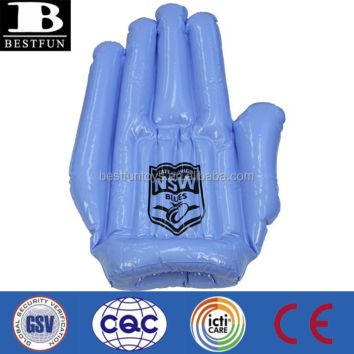 factory customized eco-friendly vinyl promotional custom made inflatable cheer hand durable PVC giant blow up big hulk hands