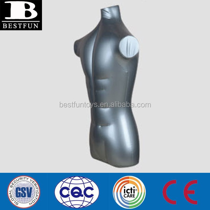 inflatable torso plastic MALE torso upper body inflatable human torso model