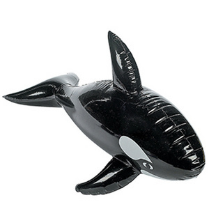 factory customized inflatable killer whales pvc giant black whale water pool toys