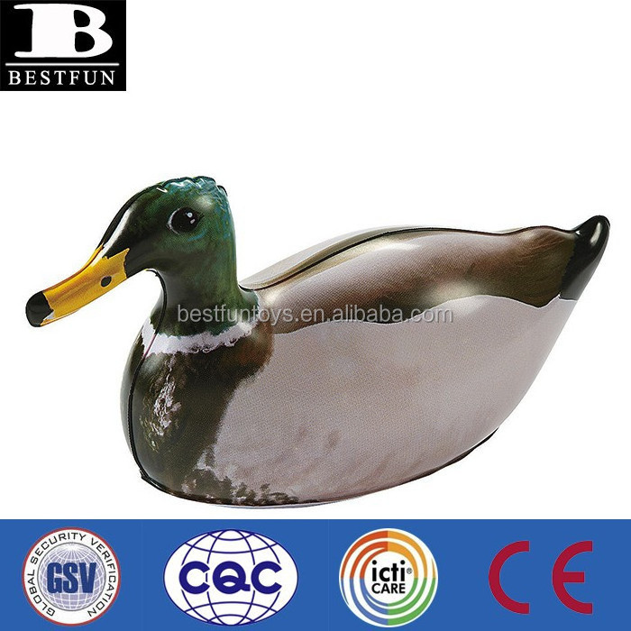 factory custom made PVC lifelike inflatable duck decoys plastic used duck hunting decoys for sale vinyl collapsible duck decoy