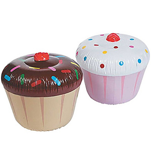 large inflatable cupcake plastic funny blow up cake party toys for kids