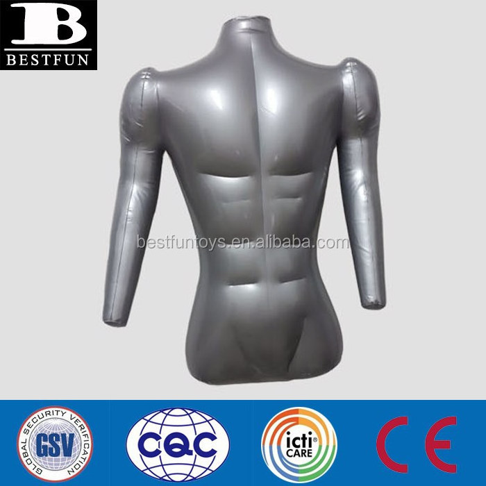 inflatable torso plastic MALE torso upper body inflatable human torso model