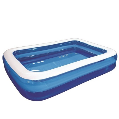 heavy duty thick PVC  inflatable rectangular pool durable plastic blow up family size swimming pool