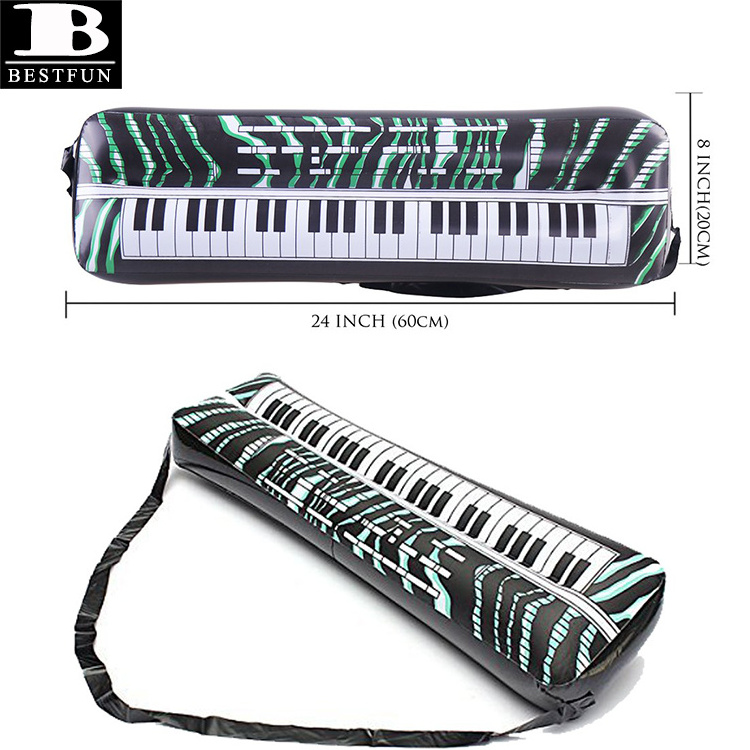 factory customized eco-friendly vinyl inflatable musical instrument toys durable plastic blow up piano for sale