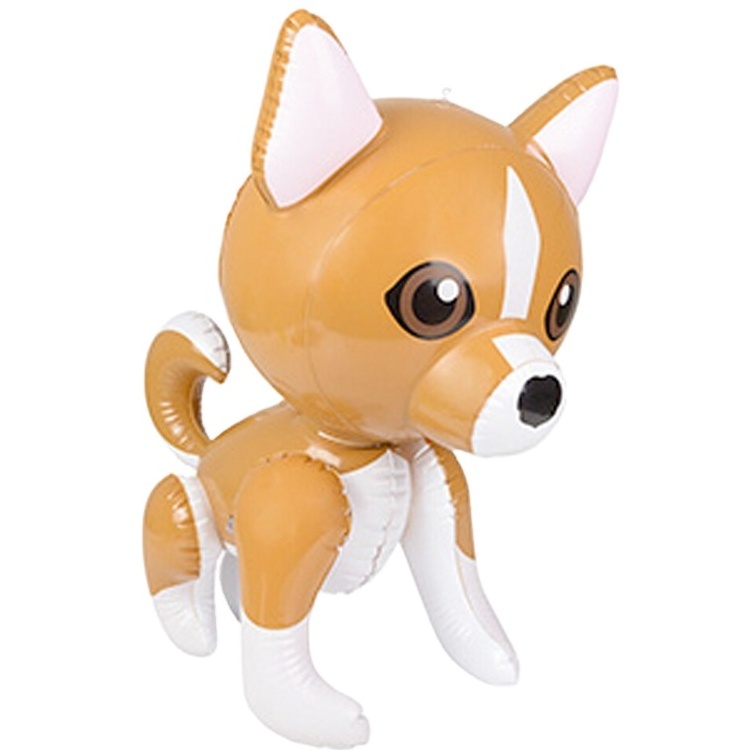 factory customized vinyl inflatable chihuahua fox toys durable plastic blow up baby wolf 3D animal party decoration toys