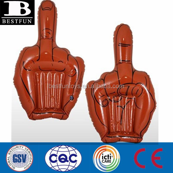 PVC Giant Inflatable Middle Finger Hand custom vinyl blow up big hulk hands cheering hands toys for kids and adults