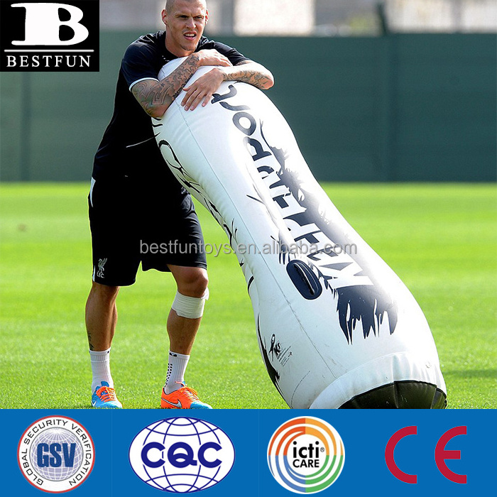 heavy duty PVC inflatable soccer mannequin folding large plastic football training dummy vinyl teengae mannequin sale