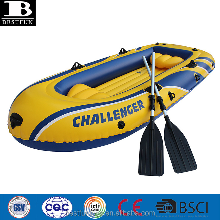 factory customized 3-person thicken PVC folding portable fishing rigid inflatable rowing boat