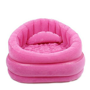 factory customized inflatable couch flocked plastic fold up relaxing couch single foldable couch chair