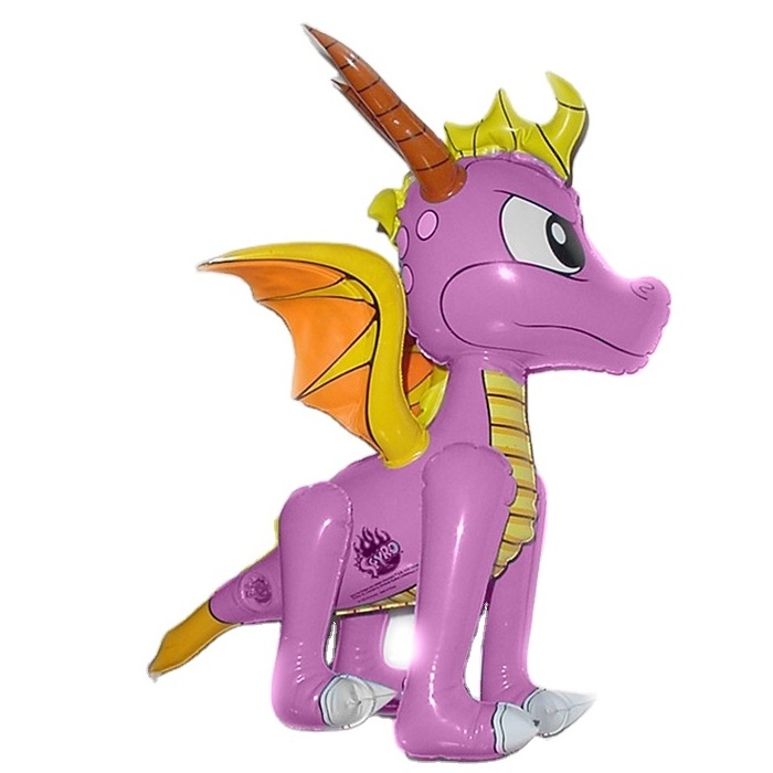 promotional customized pvc inflatable dragon plastic dragon soft toy purple dragon toy for kids