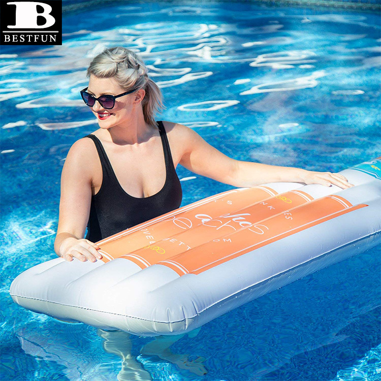 Inflatable Wine Bottle Party Pool Floaty custom shape bottle shape advertising water lounge vinyl pool raft lilo mattress