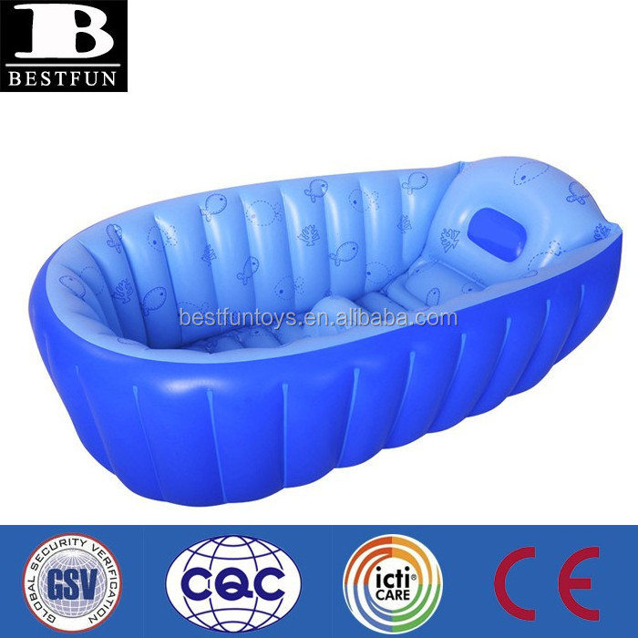 factory customized thickened PVC portable inflatable bath tub for baby plastic baby spa bathtub swimming pool for newborn baby