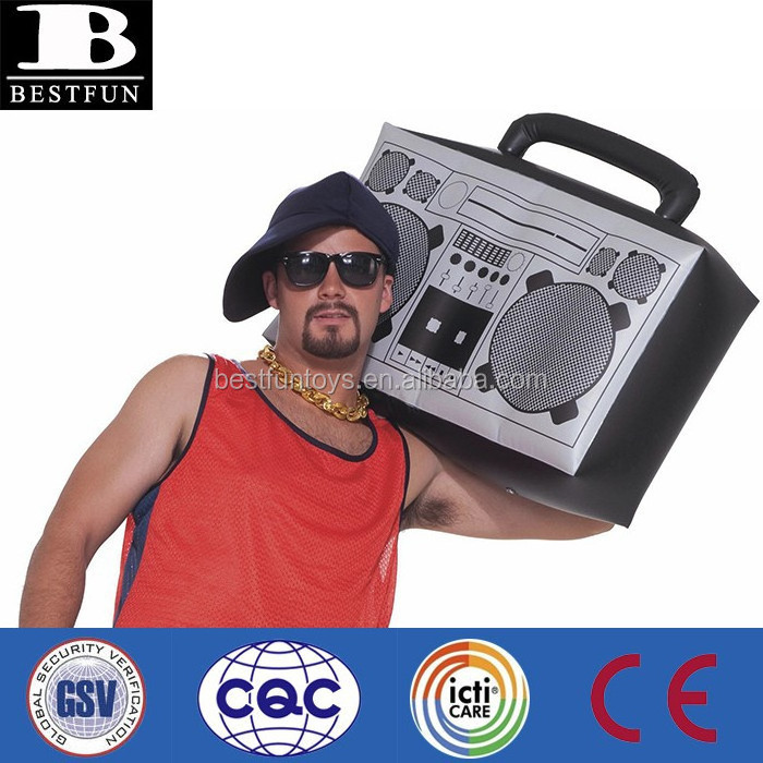 factory customized promotional gifts custom hip pop inflatable boom box pvc radio box advertising toys