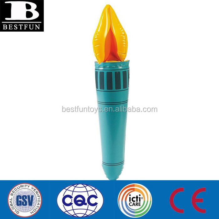 PVC big inflatable torches toys plastic make custom vinyl torches toys small blow up novelty toys for kids