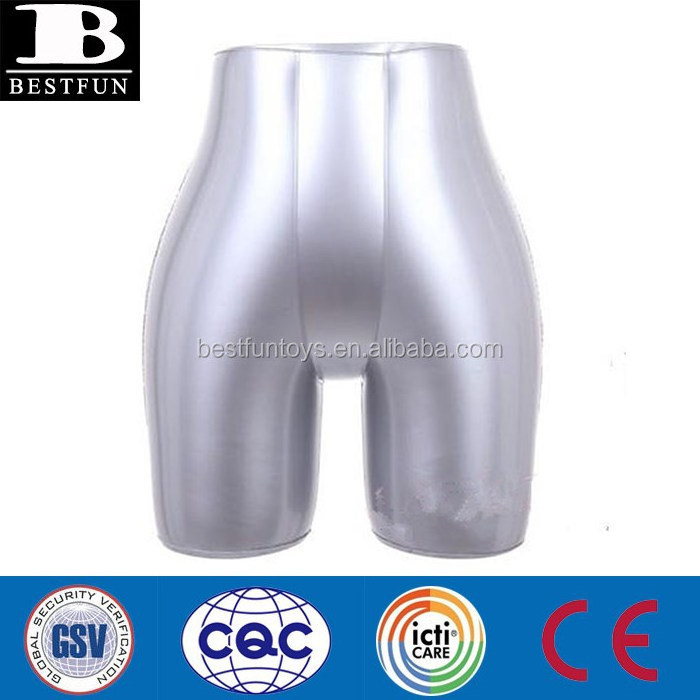 foldable customized siler inflatable pants torso male transparent torso model human half body mannequin torso for sale