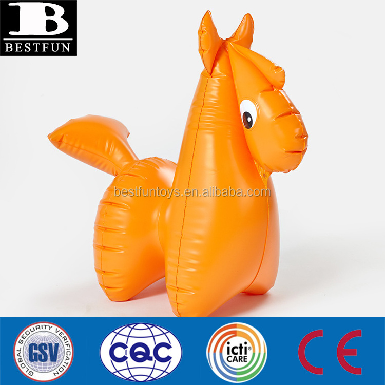 factory customized vinyl small inflatable pony eco-friendly PVC cute blow up pony part toys farm animal air balloon for kids