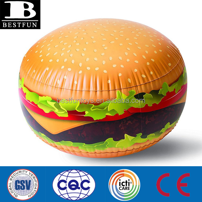 Promotional Custom Jumbo PVC Inflatable cheeseburger Giant Plastic Inflatable hamburger large Inflatable Burger shaped