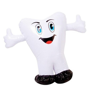 promotional plastic inflatable tooth balloon vinyl kids small blow up novelty toys pvc tooth anime figure toys