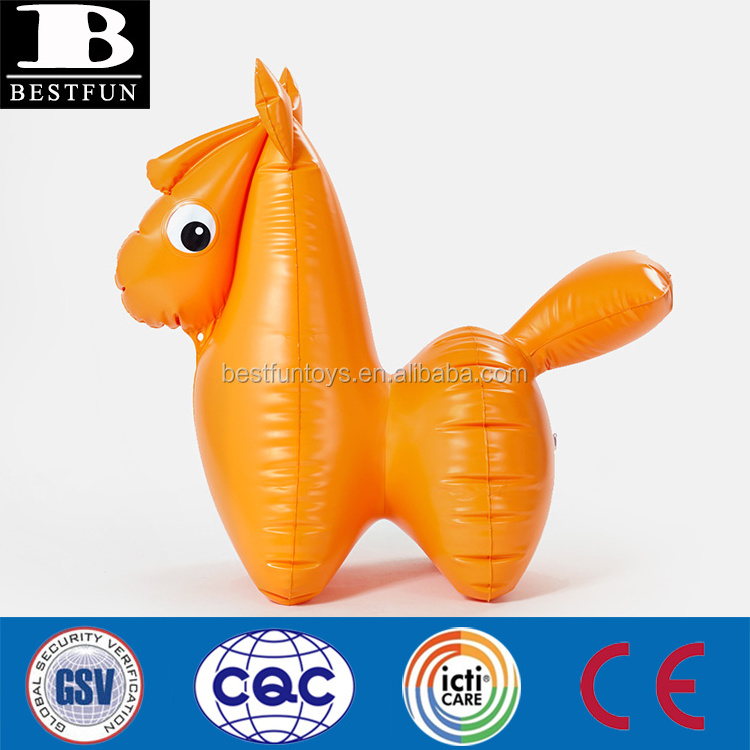 factory customized vinyl small inflatable pony eco-friendly PVC cute blow up pony part toys farm animal air balloon for kids