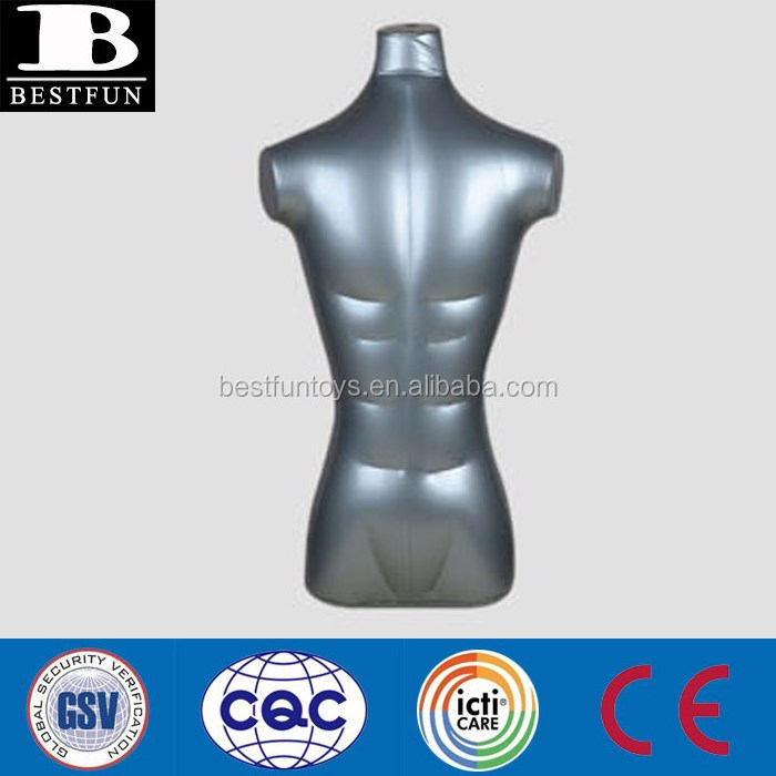 inflatable torso plastic MALE torso upper body inflatable human torso model