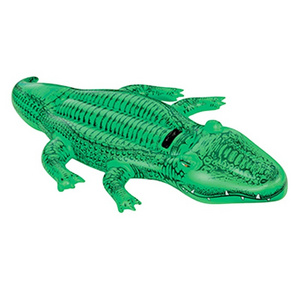 heavy duty thick PVC inflatable crocodile pool float durable vinyl realistic blow up alligator ride-on toys with handles