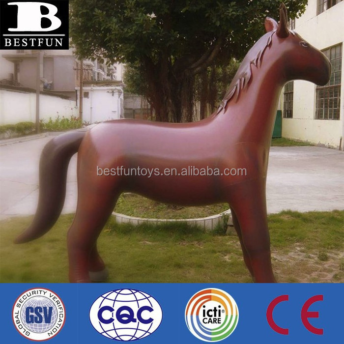 Lifesize giant inflatable horse pvc big toy horse decorative blow up farm animal toys