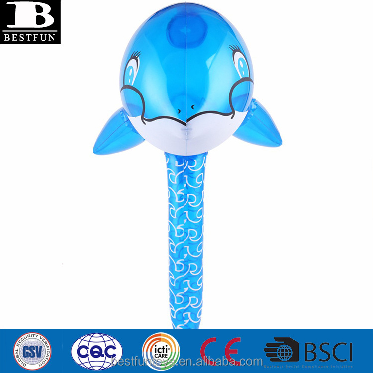 Big Dolphin Inflatable Hammer Air Hammer With Bell Kids Children Blow Up Toys Big Size Inflatable Toys For Kids