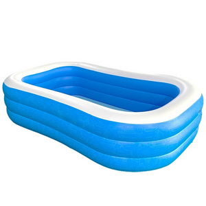 factory thickened PVC family size inflatable swimming paddling pool durable plastic blow up large bubble ball pit pool