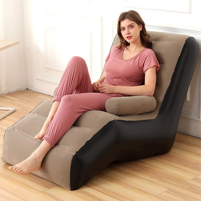 Inflatable Chaise Lounges Folding Lazy Floor Chair Sofa Lounger Bed with Armrests Multi-purpose floor sofa