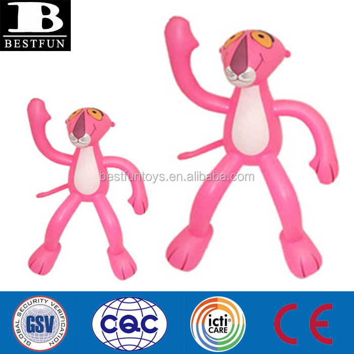 durable plastic gifts cheap pvc inflatable pink panther soft toy small inflatable pvc toy for kids