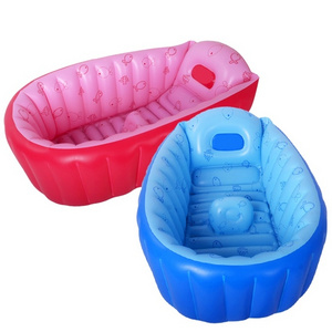 factory customized thickened PVC portable inflatable bath tub for baby plastic baby spa bathtub swimming pool for newborn baby