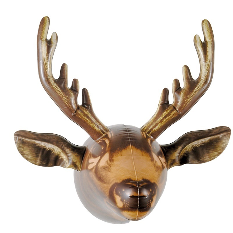 high quality inflatable moose head lifelike inflatable animal head folding funny plastic inflatable animal head model