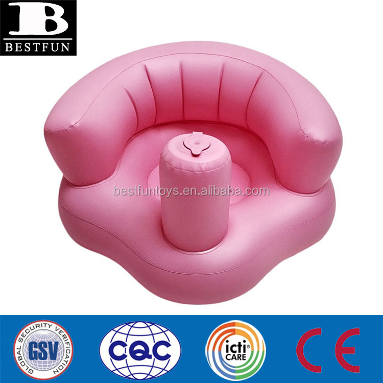 Baby Inflatable Chair PVC Kids Seat children Sofa Pink Green Bath Seats Dining Pushchair Infant Portable Play Game Mat Sofa Lear