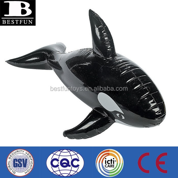 factory customized inflatable killer whales pvc giant black whale water pool toys