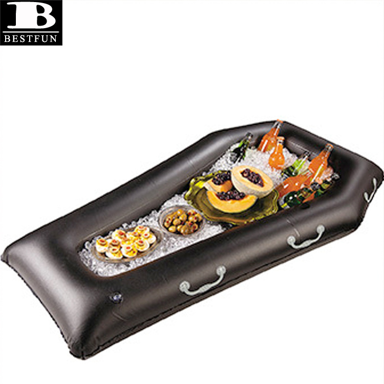 Halloween party inflatable coffin buffet foldable coffin salad bar buffet cooler