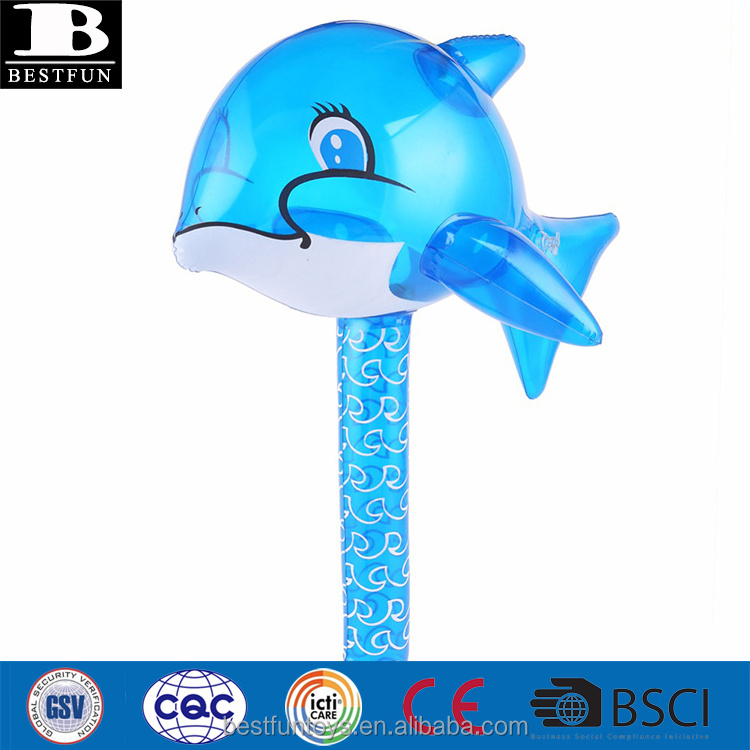 Big Dolphin Inflatable Hammer Air Hammer With Bell Kids Children Blow Up Toys Big Size Inflatable Toys For Kids