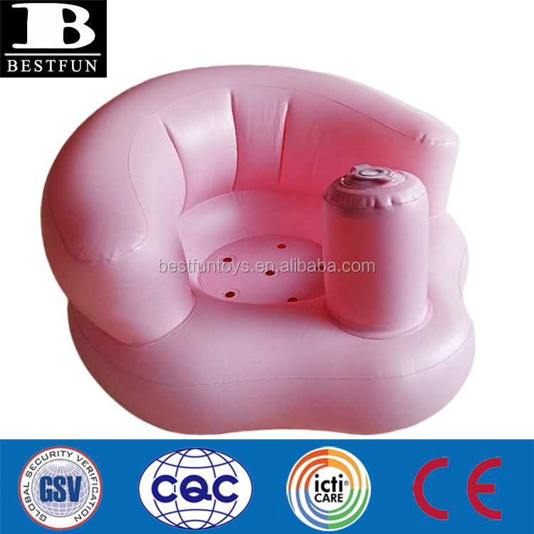 Baby Inflatable Chair PVC Kids Seat children Sofa Pink Green Bath Seats Dining Pushchair Infant Portable Play Game Mat Sofa Lear