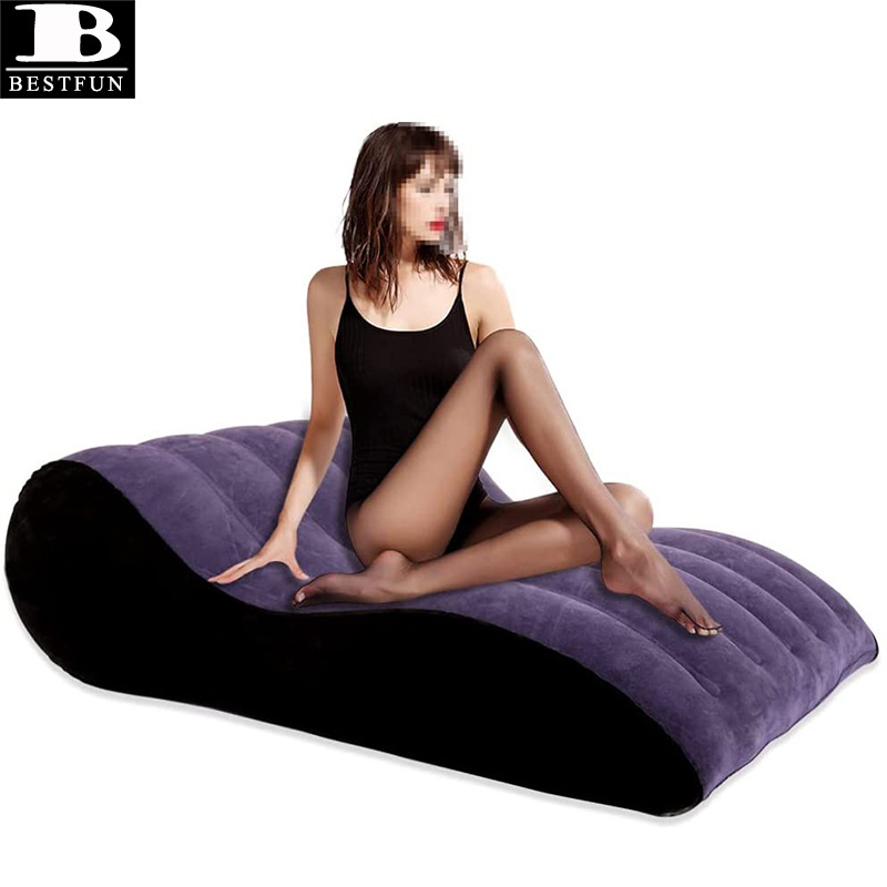 downy flocking multifunctional inflatable sex sofa bed couples pleasure posture pillow cushion portable yoga position seat chair