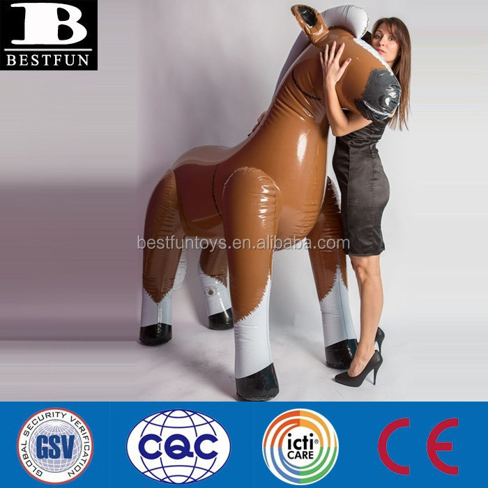 giant dark brown inflatable horse big toys horse plastic inflatable horse bouncer display