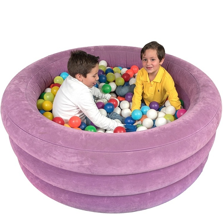 factory customized comfortable flocking large inflatable ball pit pool indoor ball pool