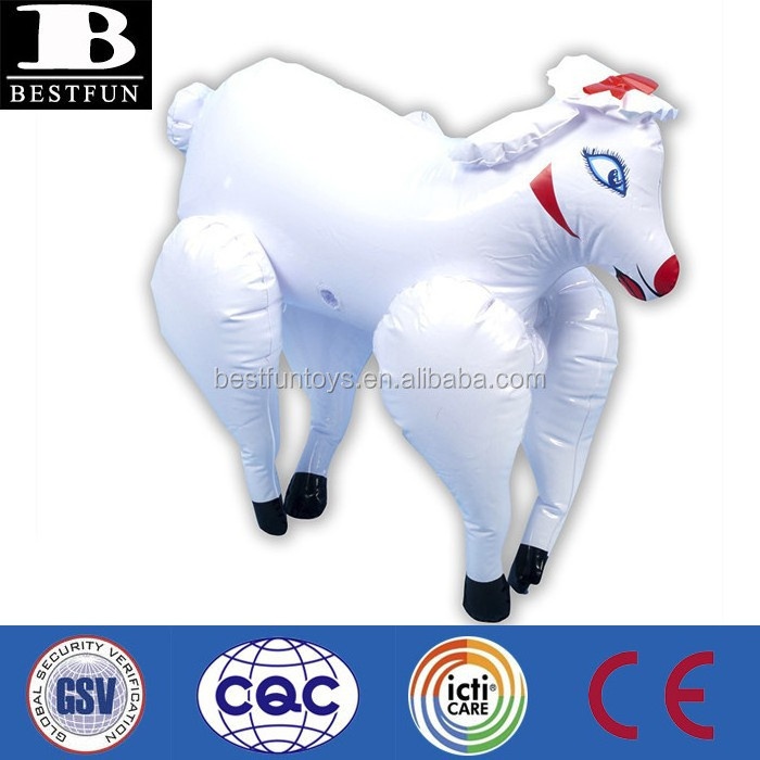 durable PVC inflatable blow up sheep portable party love sheep soft sheep toy for kids