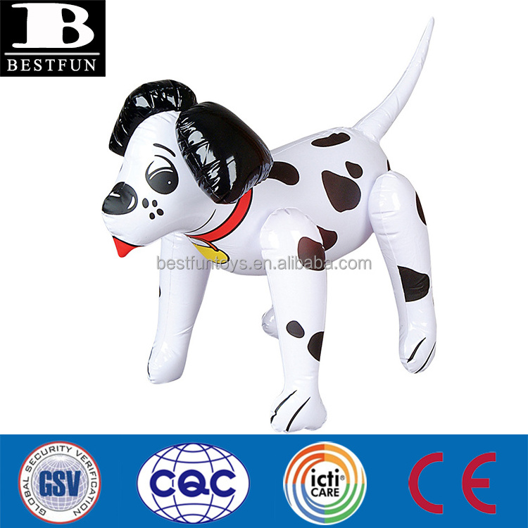 eco-friendly plastic happy little dalmatian dog lovely inflatable dalmatian dog toys for kids birthday party