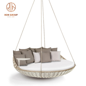 Outdoor Indoor Round Rope Macrame outdoor hammock bed swing patio hammocks garden furniture rattan hanging bed